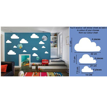 Съемные наклейки на стену с облаками, наклейки для детской или детской комнаты, украшения для детской спальни 2024 - купить недорого