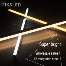 Tubo fluorescente led t5, lâmpadas t5 super brilhantes de plástico pvc, 60cm, 2 pés, 220v, 10w, 2835/5730, quente, branco 2024 - compre barato