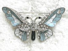 Clear Rhinestone Enamel Butterfly Pin brooches C903 A 2024 - buy cheap
