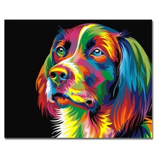 Kit de pintura por número de cachorro-ween colorido, pintura por números, pintura a óleo para decoração da casa, pintura em tela, tinta acrílica 40x50cm 2024 - compre barato