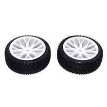 2 Pieces Rally Tire Off-road Car Tire Buggy Tyre Pull Rally Wheels for 1/16 HPI HSP Hobao Savage Wltoy 2024 - buy cheap