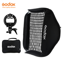 Godox-Kit de rejilla de nido de abeja, softbox de Flash ajustable de 60cm x 60cm, con soporte tipo S, soporte de montaje Bowen para Flash Speedlite 2024 - compra barato