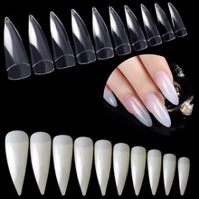 600 Pcs/lot Professional Salon Stiletto False Nail New Claw Shape Curved Fake Nails Art Tips Press On Finger Nail Tools Natural 2024 - buy cheap