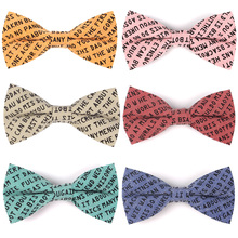 Fashion Cotton Men Bowtie Casual Shirts Bow tie For Men Women Bowknot Adult Print Letter Bow Ties Cravats Wedding Bowties 2024 - buy cheap