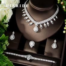 HIBRIDE Fashion Bridal Jewelry Sets Leaf Design Wedding Jewelry Party Accessories Bijoux Femme Set Jewelry With Zircon N-966 2024 - buy cheap