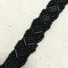 3 Yards Black Ribbon Beaded Lace Trim for Collar Trim, Diy Clothes, Wedding Decoration, Costume, Bridal 2024 - buy cheap