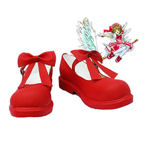 Anime Card Captor Shoes Sakura Cosplay Red Boots Sakura CardCaptor Shoes Halloween Carnival Women 2024 - buy cheap