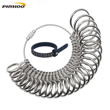 PHYHOO Metal Ring Sizer Finger Guage Sizing Measuring Jewelry Tool Size 0-13 27 Piece 2024 - buy cheap