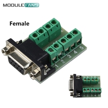 Adaptador db9 fêmea rs232 serial para terminal db9, conector de sinais, kit diy, módulo de placa pcb eletrônica 2024 - compre barato