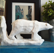 Polar Bears украшения, творческий Европейский Nordic Квебек домашнего декора, исследования декор, 3d скульптура, резьба ремесла, канадский Стиль 2024 - купить недорого