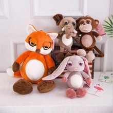 Novo bonito 35cm/50cm 3d grandes olhos elefante macaco raposa brinquedos de pelúcia crianças dos desenhos animados do bebê animal coelho recheado boneca calma presente criativo 2024 - compre barato