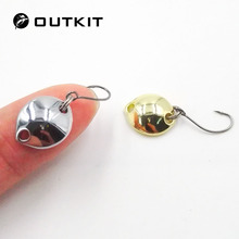 Outkit isca de pesca artificial de alta qualidade, isca de colher 1.4cm 1.8g, isca rígida, isca de pesca artificial com mosca, 1 peça 2024 - compre barato