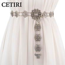 CETIRI 2018 new fashion belt for women High quality metal flower string waist chain ceinture femme on dress woman belts female 2024 - buy cheap