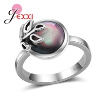 Anillo Punk de Plata de Ley 925 con piedras de colores, regalo de Navidad de Halloween, gran oferta, joyería fina 2024 - compra barato