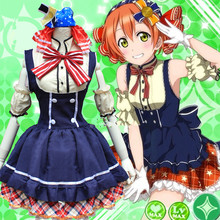 Love Live Anime Cosplay Hoshizora Rin Halloween Party female Lolita Candy maid uniform Cosplay Costume 2024 - buy cheap