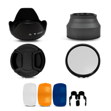 Kit de accesorios de garantía de 100%, filtro UV de 58MM, difusor de Flash, capucha de lente y tapa de lente para Canon Rebel T4i T3 T3i T2i T2 XS / 58mm 2024 - compra barato