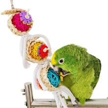 New Lovely Parrot Toys Pet Bird Bites Climb Chew Toys Hanging Cockatiel Parakeet Swing Parrot Cage Bird Toys 2024 - buy cheap