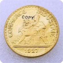 FRANCE, Chambre de commerce, 2 Francs, 1927, Paris, KM #877 COPY COIN FREE SHIPPING 2024 - buy cheap