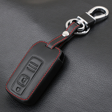 Funda para mando a distancia del coche, para Toyota Prius Corolla Verso Camry, de cuero genuino, 2 botones, funda con cadena 2024 - compra barato