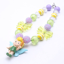 MHS.SUN 5PCS Cute Princess Kids Chunky Necklace Girsl Child Beads Necklace Fashion Handmade Necklace For Baby Gift Party 2024 - buy cheap