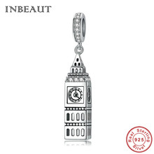 INBEAUT 925 Sterling Silver British Big Ben Pendant ,London Towel Pendant Beads,European Clock fit Brand  Bracelet S925 Jewelry 2024 - buy cheap