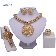 Fani 2018 Fashion African Beads Brand Jewelry Set Dubai Gold Color Jewelry set Wholesale Wedding woman accessories Jewelry Sets 2024 - buy cheap