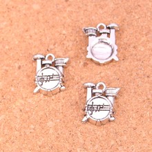 67Pcs Antique Silver Plated Drum Kit Charms Diy Handmade Jewelry Findings Accessories 16*14*4mm 2024 - buy cheap