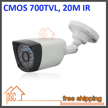 1/3" 700TVL Mini IR Bullet Weatherproof Security CMOS Cctv Cameras,20m IR range,3.6mm lens with IR CUT 2024 - купить недорого