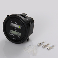 De cuarzo LED indicador de batería contador horario Digital para alimentado por corriente continua con LED indicador de batería Indicador de 12V 12V 24V 36V 48V 72V f 2024 - compra barato