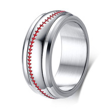 Высокое качество, 8 мм, мужские серебряные обручальные кольца, вращающиеся кольца из нержавеющей стали 2024 - купить недорого