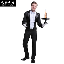 Hotel waiter Men Women Chef Jackets Summer Double-breasted Waiter Kitchen Hotel Restaurant Uniforms Bakery Cafe cosplay costume 2024 - buy cheap