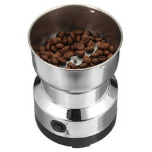 Electric Stainless Steel Coffee Bean Grinder Home Grinding Milling Machine 220V EU Plug Coffee Accessories Kitchenware 2024 - buy cheap