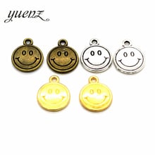 YuenZ 15 pcs 3 color Antique Silver Plated Smiley face Charms Pendant DIY Handmade Jewelry Accessories 16*13mm I102 2024 - buy cheap