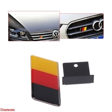 2021 New 1pc German Flag Front Grille Sticker Emblem Badge For Volkswagen Golf Polo Audi 2024 - buy cheap
