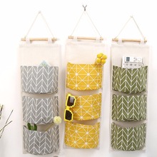 3 Grids Wall Hanging Storage Bag Organizer Toys Container Decor Pocket Pouch Door Wardrobe Kitchen Bathroom Sundries Holder 2024 - buy cheap