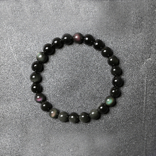 Natural Stone Obsidian Rainbow Eye Bracelet For Men Women 8-12mm Round Beads Stretch Bracelets Fashion Jewelry Bracelet Femme 2024 - buy cheap