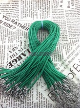 Cuerdas ajustables para hacer collares, cuerda verde de 2mm con cierre de langosta para fabricación de joyas, DIY, 18 pulgadas, 100 unids/lote 2024 - compra barato