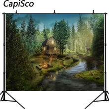 Capisco photography backdrop forest house River dog cat animals background child photo studio photophone photocall prop 2024 - buy cheap