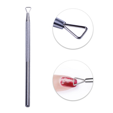 Stainless Steel Cuticle Nail Pusher Removal Sticks Rod Acrylic Triangle Design UV Gel Nail Polish Lacquer Cleaner Manicure LA508 2024 - buy cheap