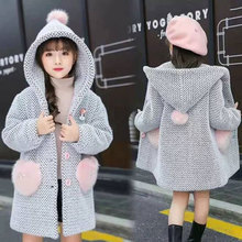 New Fashion Girls Autumn Winter Clothes Children Woolen for Baby Boys Outerwear Girls Coats 2018 Kids Plaid 4-12 Years 2024 - buy cheap