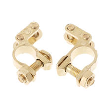 2Pcs Gold Auto Car Replacement Battery Terminal Clamp Clips Brass Connector C45 2024 - buy cheap