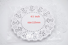Free shipping 4.5 inch cake paper doyleys placemat oil-absorbing sheet paper doily bakery package decoration supplies favors 2024 - buy cheap