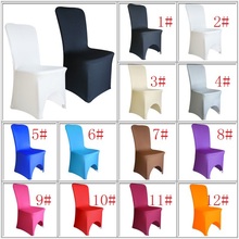 100 Chair Covers Spandex Lycra Cover Wedding Banquet Anniversary Party Decor Free Shipping 2024 - buy cheap