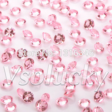 Confeti de diamante rosa de 1000 unids/bolsa, decoración de mesa de boda de cristal de 1/3 quilates, 4,5 unids/bolsa 2024 - compra barato