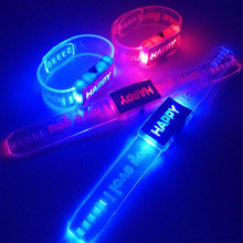 Electric Luminous Flashing Happy Bracelet Festival Rave Watch Led Lighting Up Toys for Children Light-Up Kids Glowing Toy 2024 - buy cheap