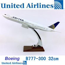 Collectible Boeing777-300 Big 32cm United Airlines Airplane Model Toys Aircraft Diecast Plastic Alloy Plane Gifts for Kids Child 2024 - buy cheap