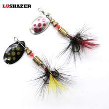 2pcs/lot LUSHAZER fishing spinners spoon4.5g57mmspoon bait fishing top water lure smart saltwater spinners fishing accessories 2024 - buy cheap