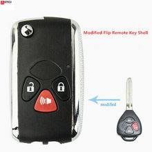 Keyecu New Modified Flip Remote Key Shell Fob 3 Button for Toyota Yaris Scion TC Hilux 4Runner 2005 2006 2007 2008 2024 - buy cheap