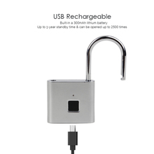 USB Rechargeable Smart Keyless Fingerprint Electric Lock IP65 Waterproof Anti-Theft Security Padlock Door Luggage Lock 2024 - buy cheap
