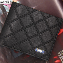 Men wallet fashion Male Money Bag Embossed lattice Hasp Leather Wallet Men Bar Clutch Purse Slim Card Holder Wallets  Pocket 474 2024 - buy cheap
